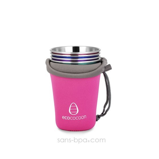 Ensemble 4 verres dans housse - Girls Dreaming - ECOCOCOON