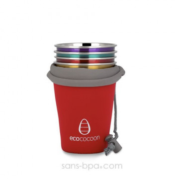 Ensemble 4 verres dans housse - Spring Garden - ECOCOCOON