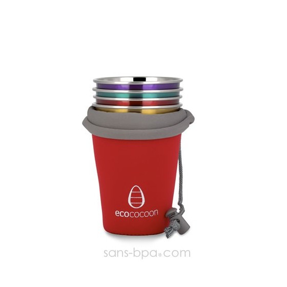 Ensemble 4 verres dans housse - Spring Garden - ECOCOCOON