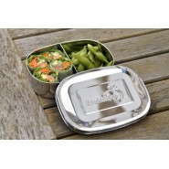 Boite à compartiment tout inox - DUO ORANGE - LUNCHBOTS