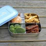 Boite inox 4 compartiments - QUAD AZUR - LUNCHBOTS