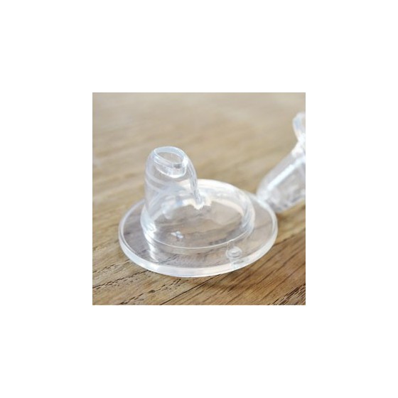 Lot 2 tétines Becs anti-fuite Goulot Large - Organic Kidz