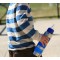 Biberon inox Isotherme Goulot Etroit 270 ml - RAYURES BLEU - ORGANIC KIDZ