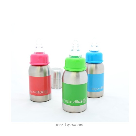 Biberon Little Green - 120 ml goulot étroit - Organic Kidz