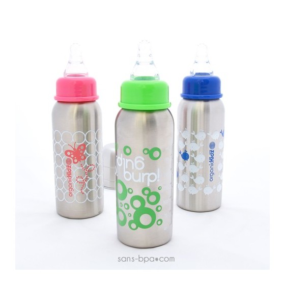 Biberon Bulles - 200 ml goulot étroit - Organic Kidz