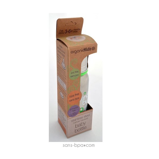 Biberon Bulles - 200 ml goulot étroit - Organic Kidz