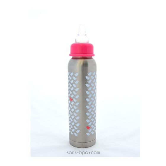 Biberon isotherme Z'oiseaux - 270 ml goulot étroit - Organic Kidz