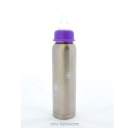 Biberon isotherme Jolie Fleur - 270 ml goulot étroit - Organic Kidz