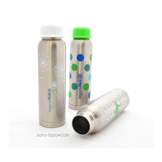 Biberon isotherme Jolie Fleur - 270 ml goulot étroit - Organic Kidz
