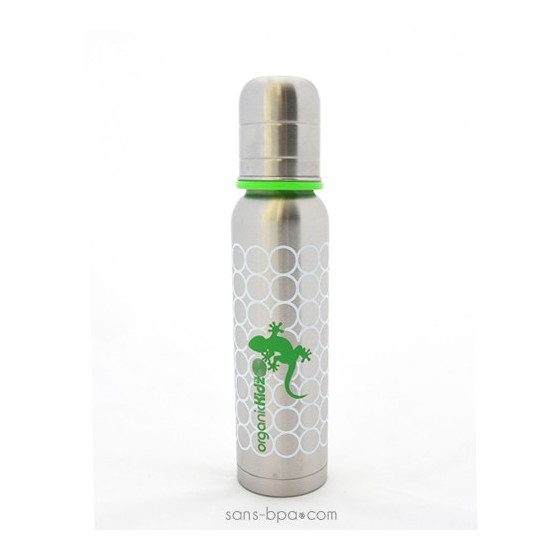 Biberon isotherme Gecko - 270 ml goulot étroit - Organic Kidz