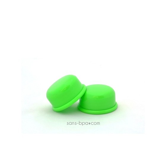 Lot 2 capuchons green pour biberon Goulot Etroit - Organic Kidz