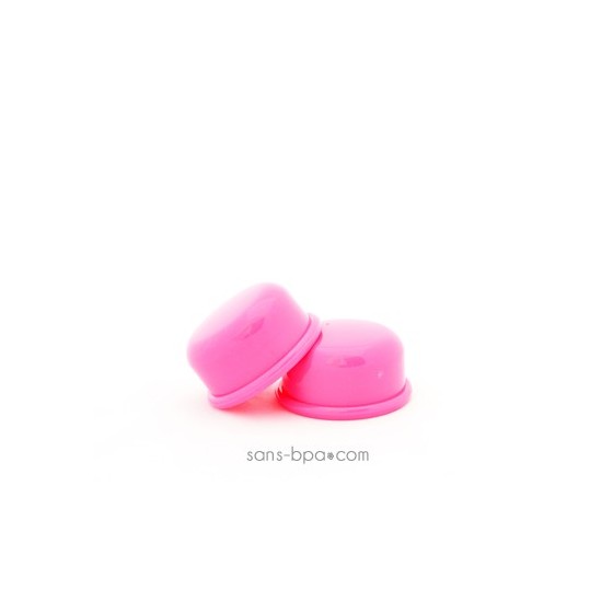 Lot 2 capuchons rose pour biberon Goulot Etroit - Organic Kidz