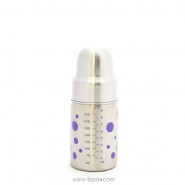 Biberon inox Goulot Large 265 ml - LAVANDE - ORGANIC KIDZ