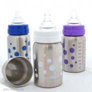 Biberon inox Goulot Large 265 ml - BLANC - ORGANIC KIDZ