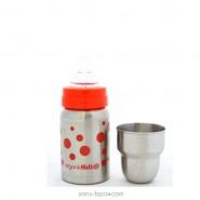 Biberon inox Goulot Large 265 ml - ROUGE - ORGANIC KIDZ