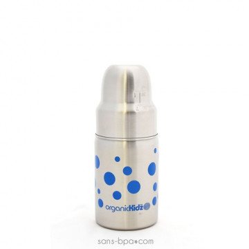 Biberon inox Goulot Large 265 ml - BLEU - ORGANIC KIDZ
