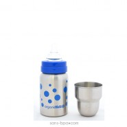 Biberon inox Goulot Large 265 ml - BLEU - ORGANIC KIDZ