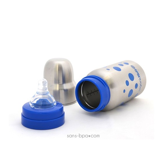 Kit évolutif 270 ml Pois Bleu - Organic Kidz