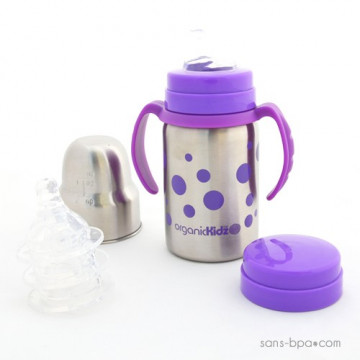 Kit évolutif 270 ml Pois Lavande - Organic Kidz