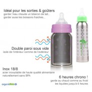 Biberon isotherme Z'oiseaux - 270 ml goulot étroit - Organic Kidz