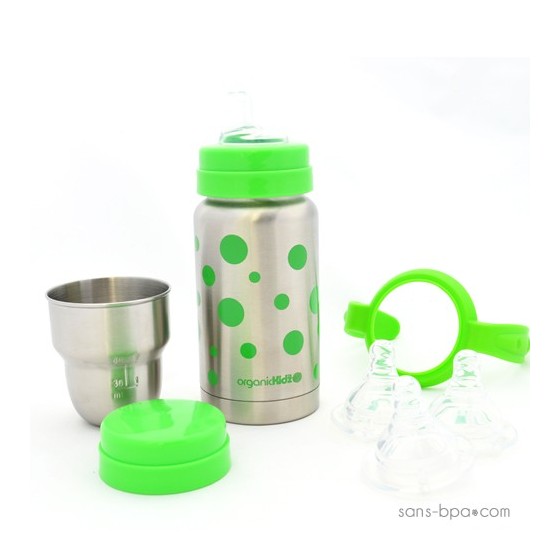 Kit évolutif isotherme Pois Vert - Organic Kidz