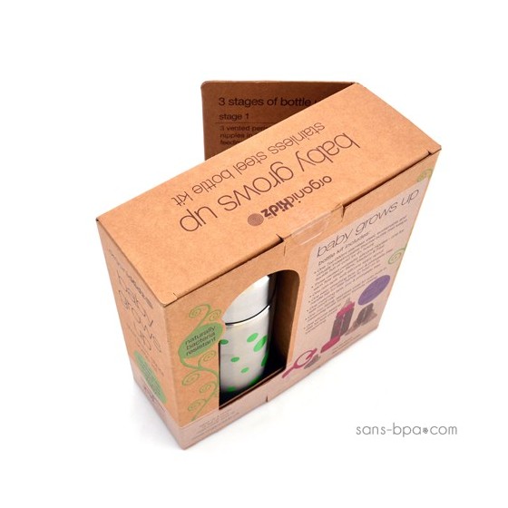 Kit évolutif isotherme Pois Vert - Organic Kidz