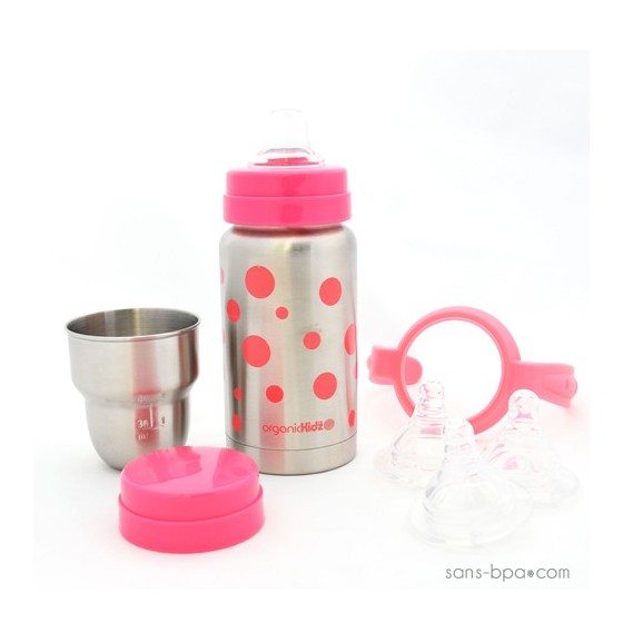 Kit évolutif isotherme Pois Rose - Organic Kidz