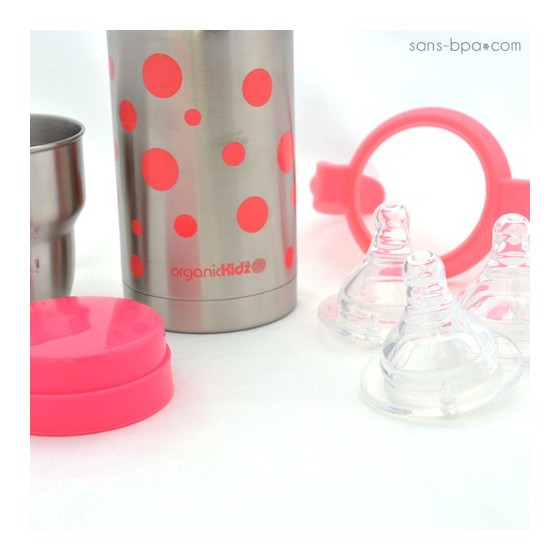 Kit évolutif isotherme Pois Rose - Organic Kidz