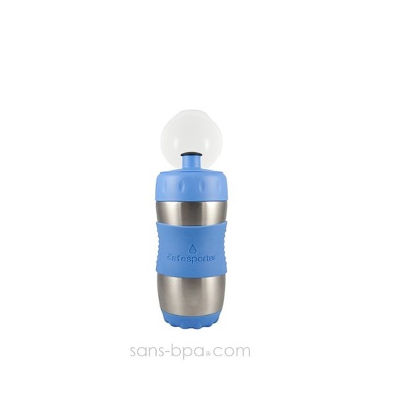 SAFE SPORTER - Gourde inox 355 ml - BLEU - KID BASIX