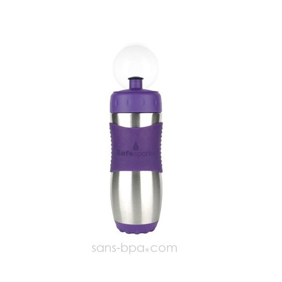 SAFE SPORTER - Gourde inox 473 ml - MYRTILLE - KID BASIX