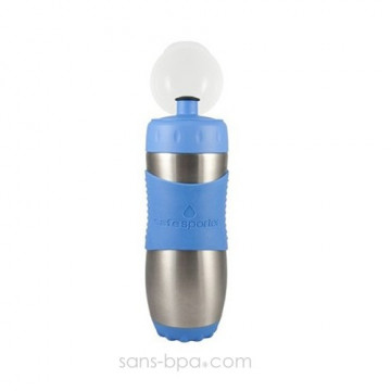 SAFE SPORTER - Gourde inox 473 ml - BLEU - KID BASIX