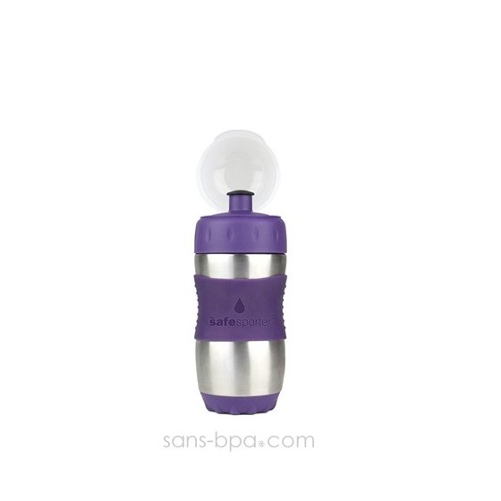 SAFE SPORTER - Gourde inox 355 ml - MYRTILLE - KID BASIX