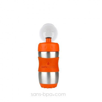 SAFE SPORTER - Gourde inox 355 ml - ORANGE - KID BASIX