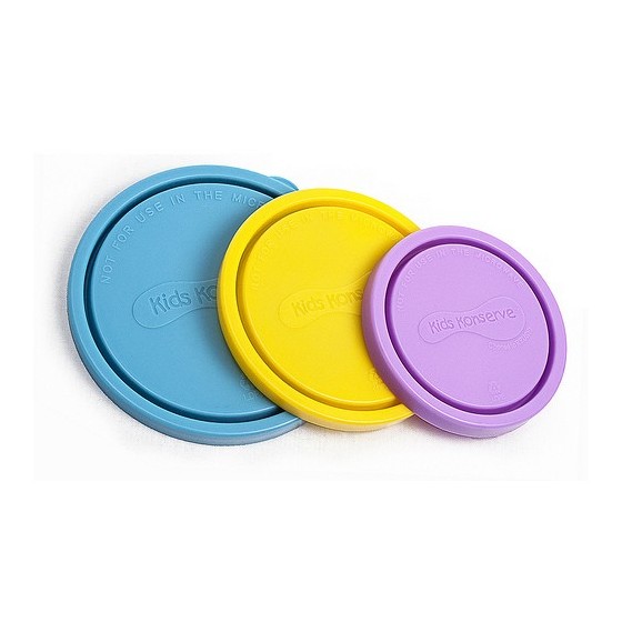 Lot 3 couvercles de rechange Azur - Modèle médium - Pomme- KIDS KONSERVE