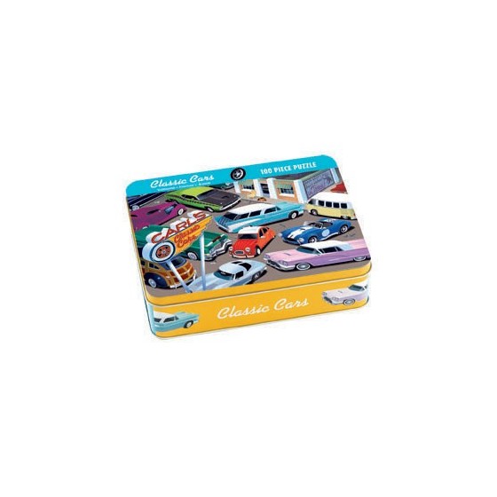 Puzzle boite métallique - Voitures - Mudpuppy