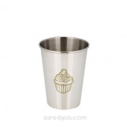 Verre inox gravé - Cup Cake - Indestructible by ECOCOCOON