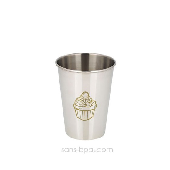 Verre inox gravé - Cup Cake - Indestructible by ECOCOCOON