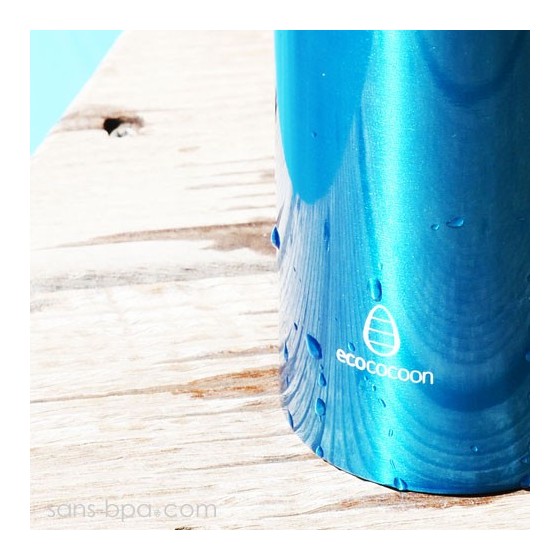 Gourde inox isotherme anti-fuite Cocoon 500 ml - Topaze - Ecococoon