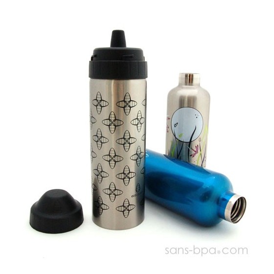 Gourde inox isotherme anti-fuite Cocoon 600 ml - Cocoon Flower - Ecococoon