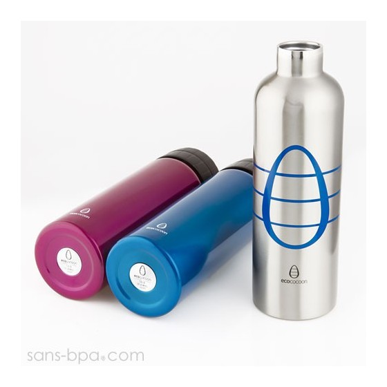 Gourde inox isotherme anti-fuite Cocoon 600 ml - Silver - Ecococoon