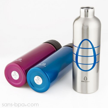 Gourde inox isotherme anti-fuite Cocoon 600 ml - Pink - Ecococoon 2
