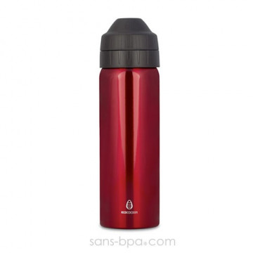 Gourde inox isotherme anti-fuite Cocoon 600 ml - Rubis - Ecococoon