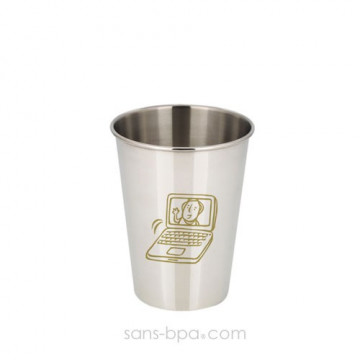 Verre inox gravé - Ordi - Indestructible by ECOCOCOON