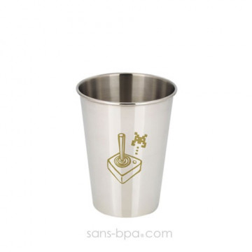 Verre inox gravé - Joystick - Indestructible by ECOCOCOON