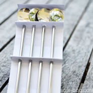 Lot 4 pailles cuillères inox - COURTES - ONYX