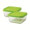 Trio carré en verre 360 ml - Green - Inno Baby