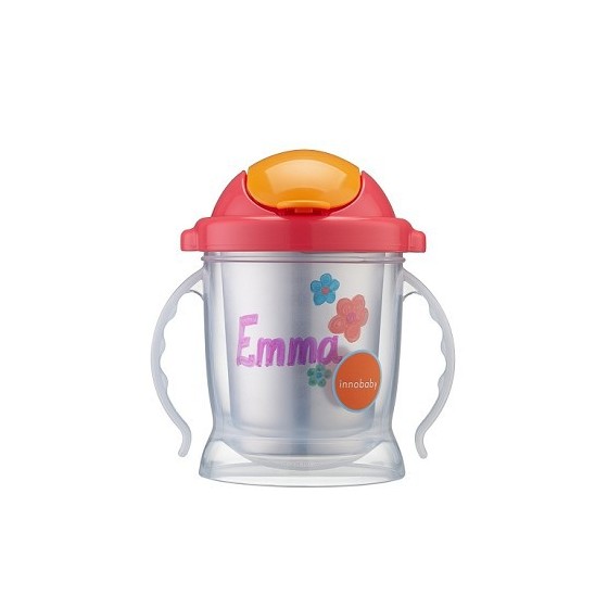 Tasse paille anti-fuite 250 ml - Pink - Inno Baby