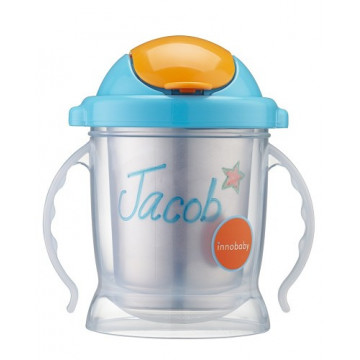 Tasse paille anti-fuite 250 ml - Azur - Inno Baby