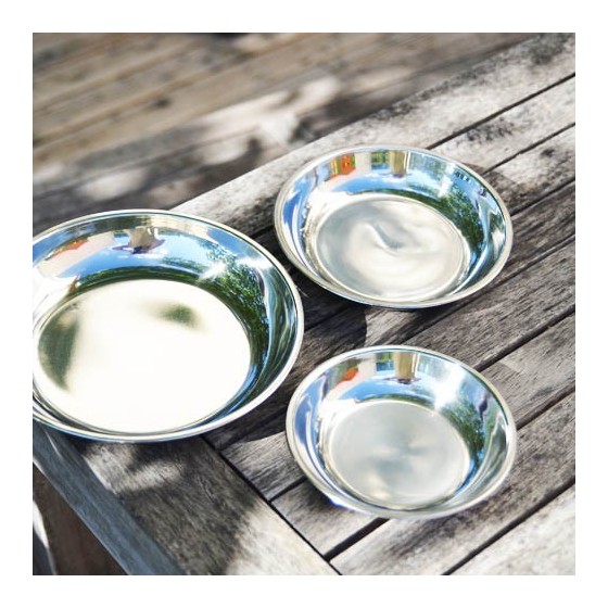 Assiette à bords inox - Small - ONYX