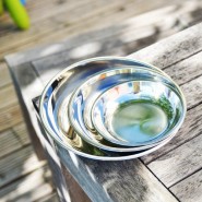 Assiette à bords inox - Médium - ONYX